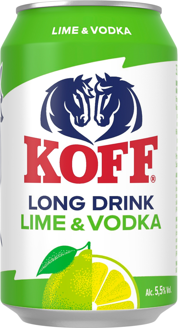 Gin Long Drink Lime & Vodka 5,5% 0,33l