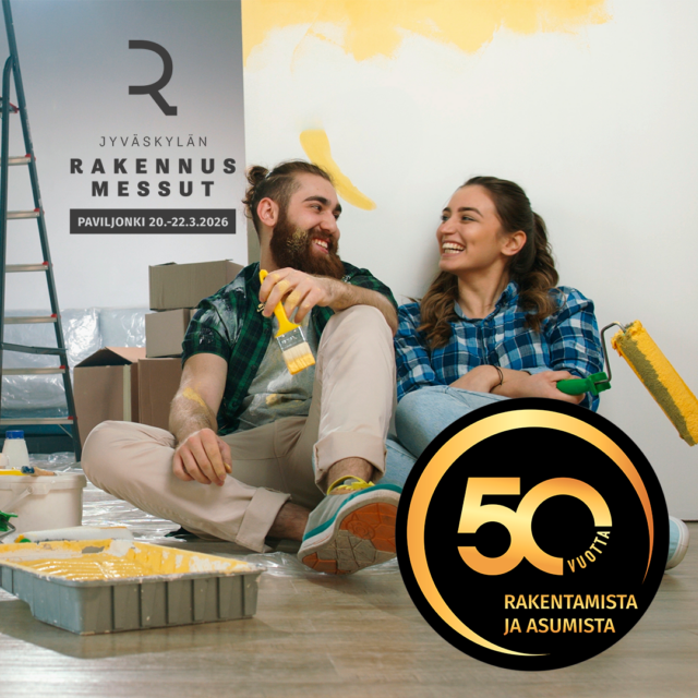 Jyväskylän Rakennusmessut 20.-22.3.2026, tilaus sulkeutuu 16.3.klo 12